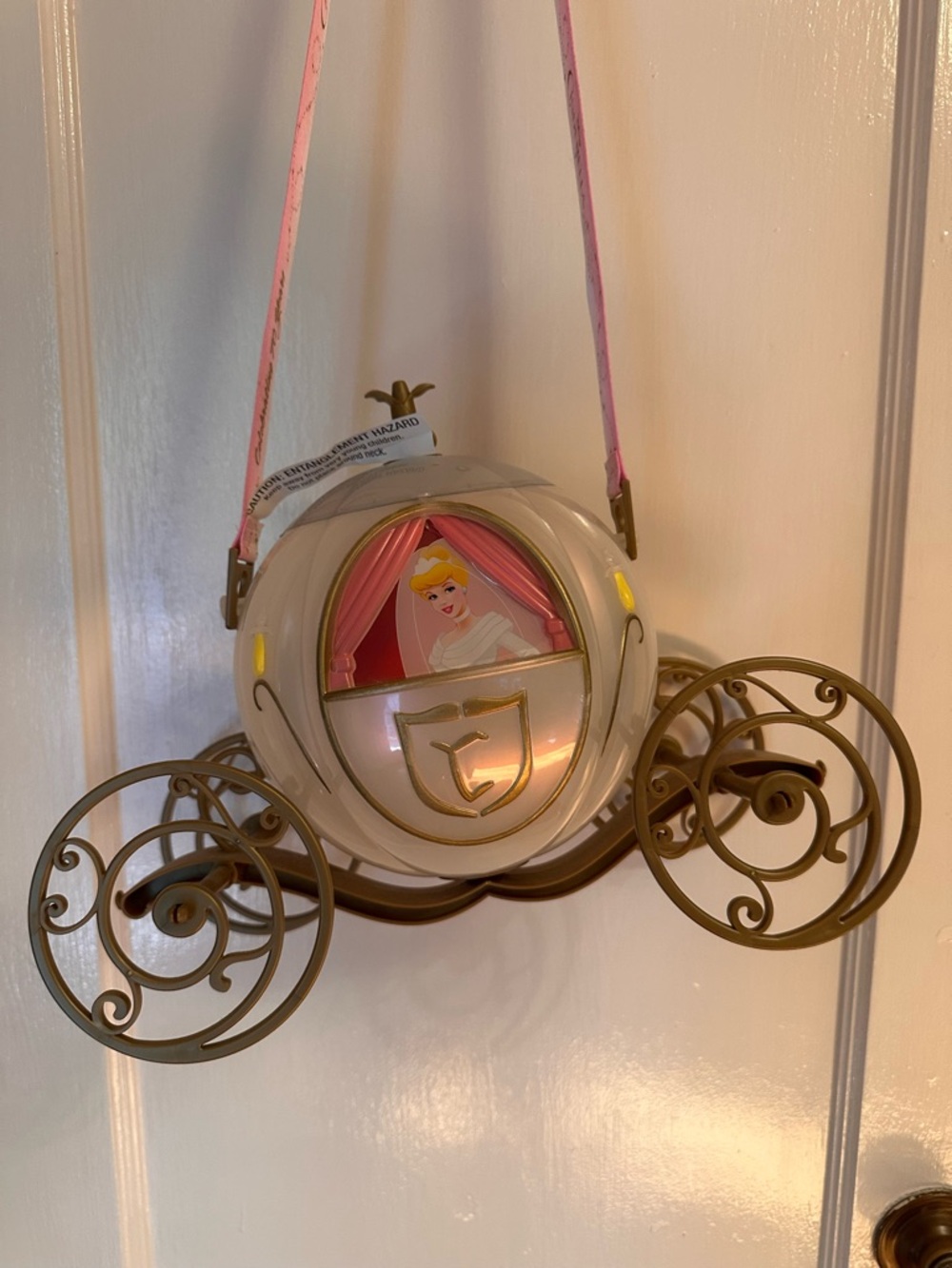 Disney Pink and Gold Cinderella Carriage Popcorn Bucket